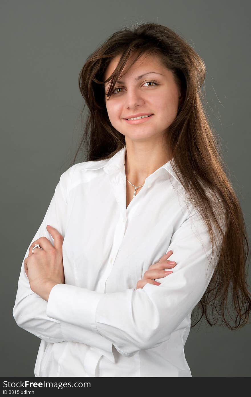 Portrait of attractive smiling woman