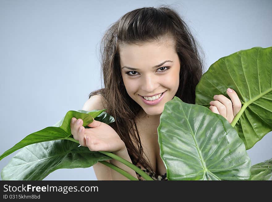 Beautiful woman smiling