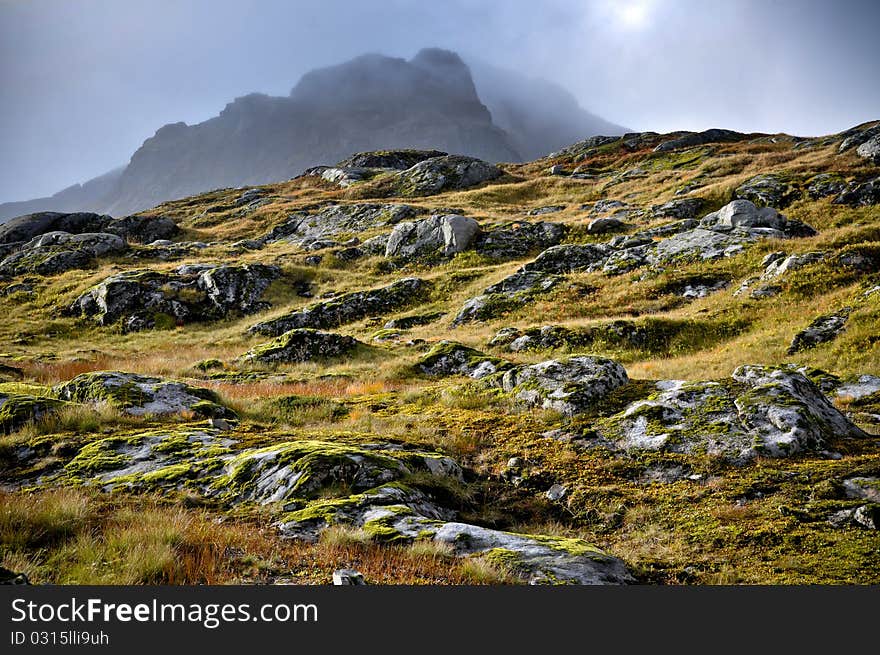 This picture was taken at Mount Munkebu, Lofoten Islands, Norway. This picture was taken at Mount Munkebu, Lofoten Islands, Norway.