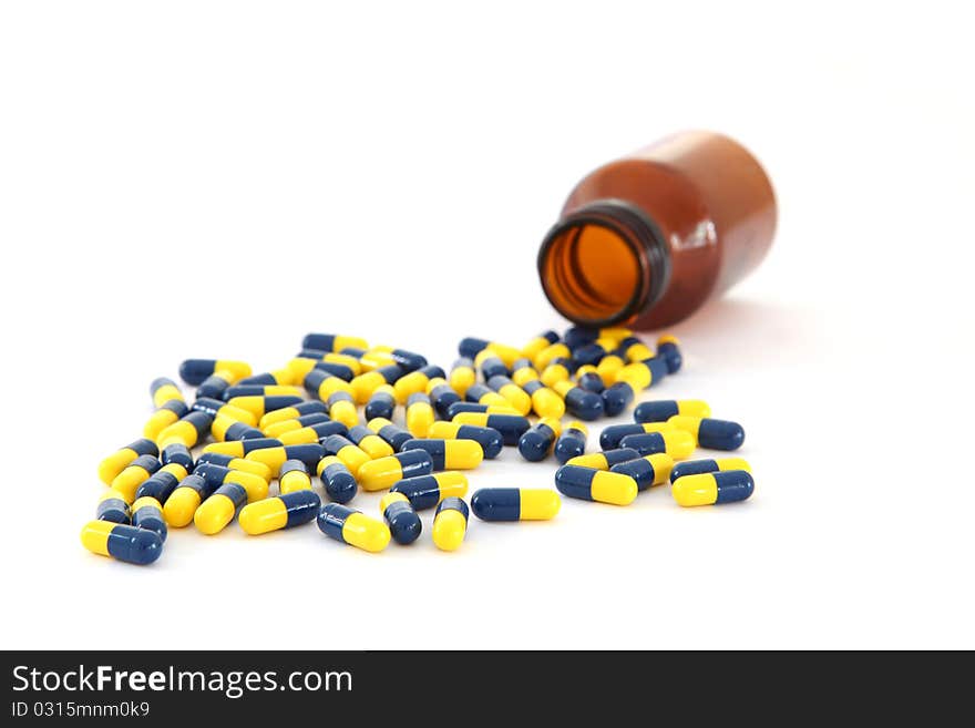 Isolated capsules spilling out