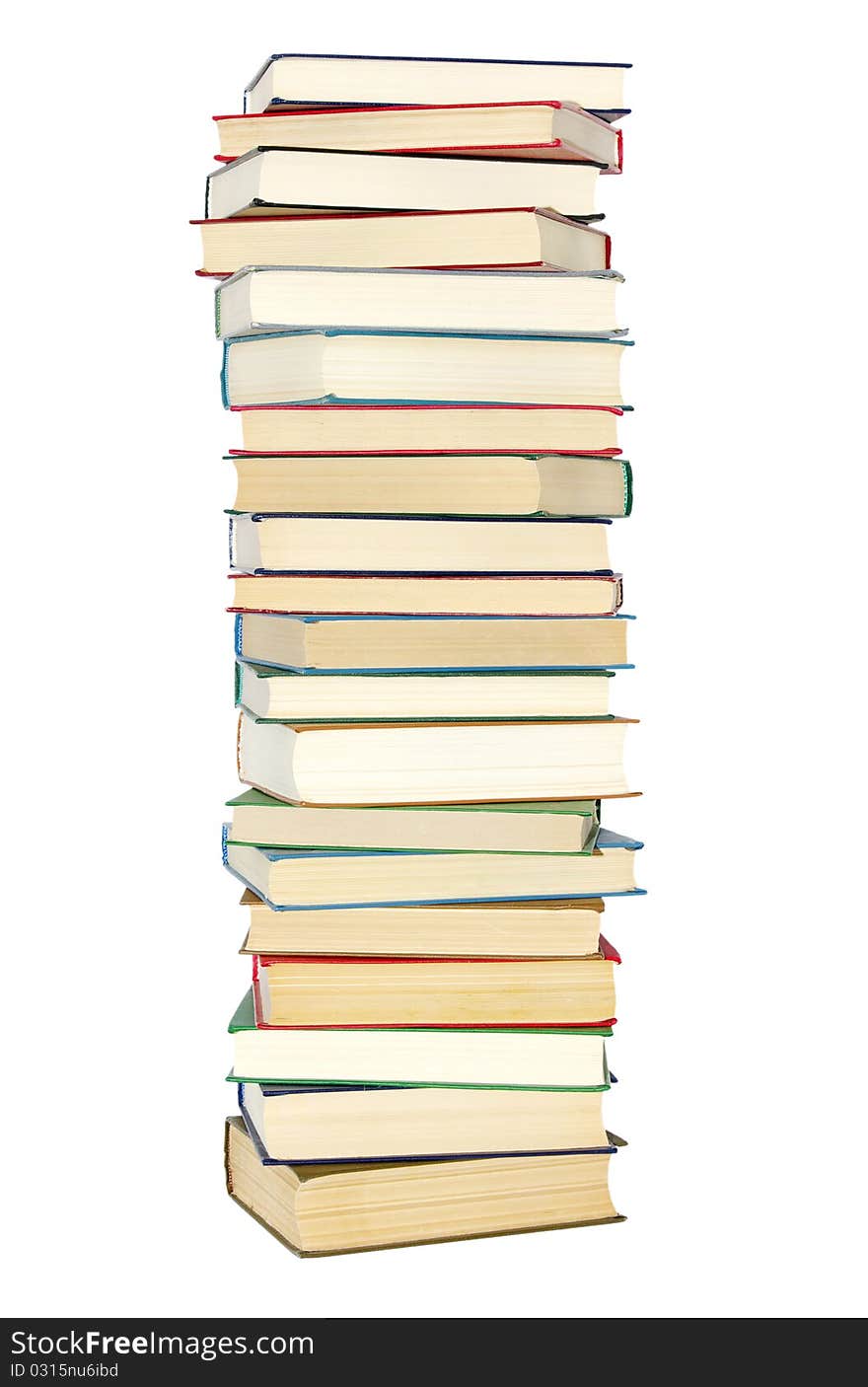 Books on the white background