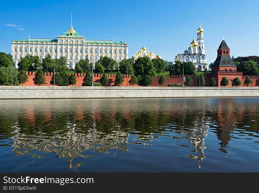 Famous Moscow Kremlin in summer, Russia