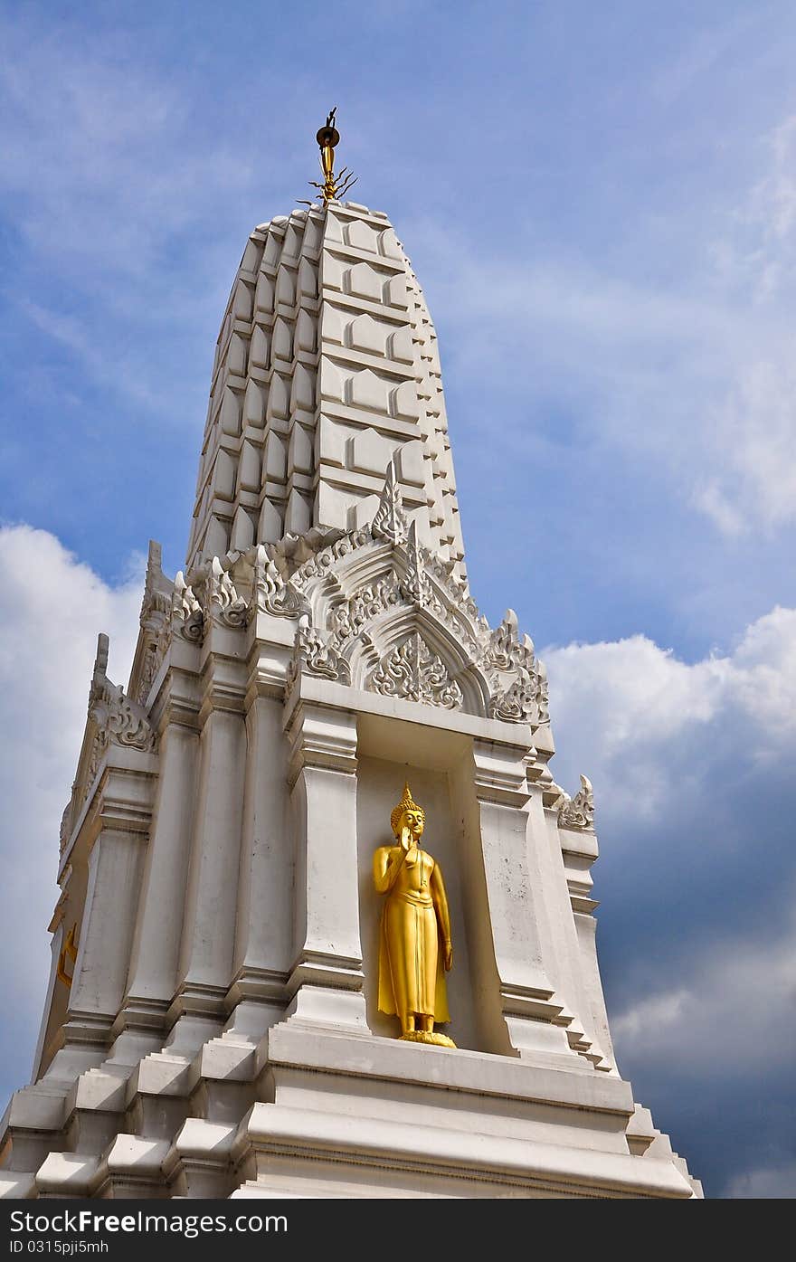 White Pagoda , ancient temple in thailand