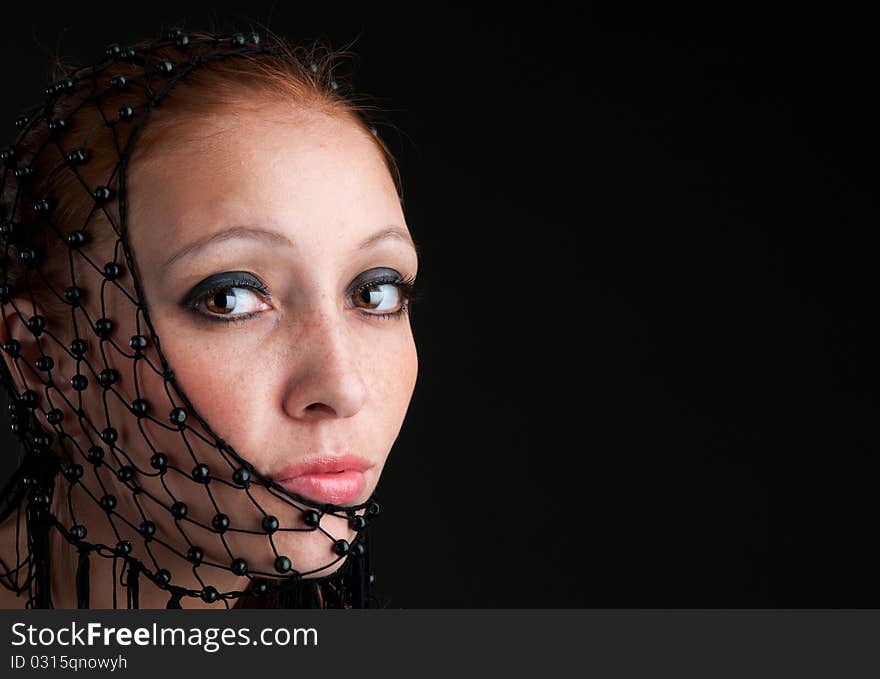 Closeup portrait of a beautiful woman