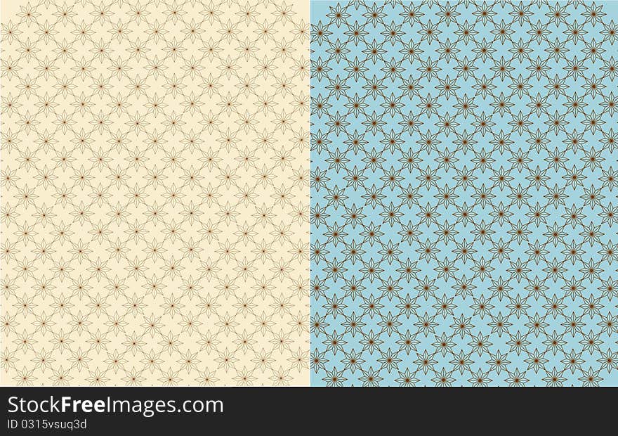 Floral Pattern of two colors