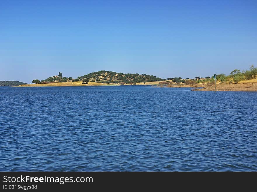 Landscape Of Alqueva Lake.