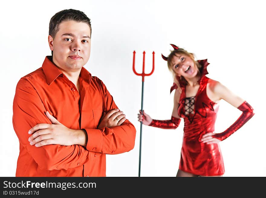 Red devil couple