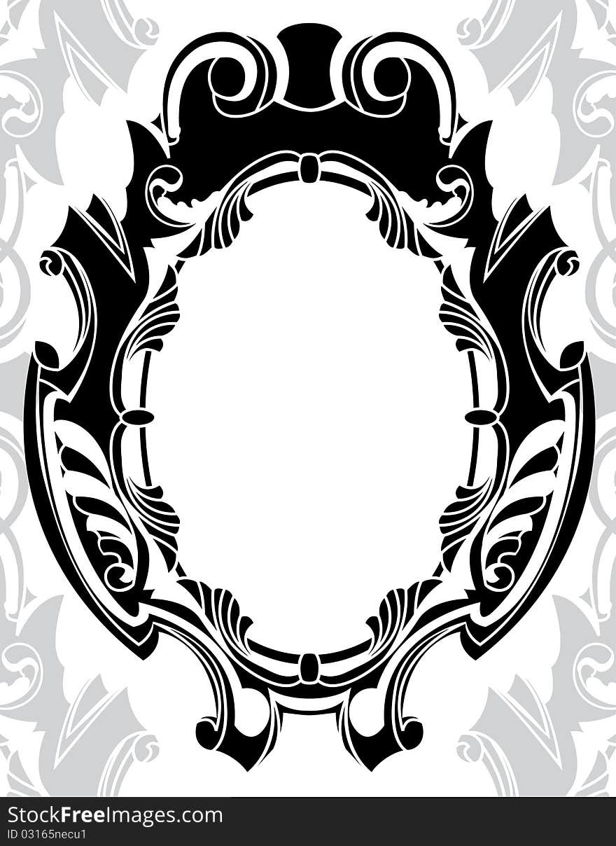 Classical decorative framework stencil