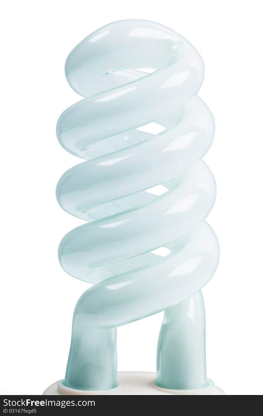 Energy efficient light bulb isolated on the white background