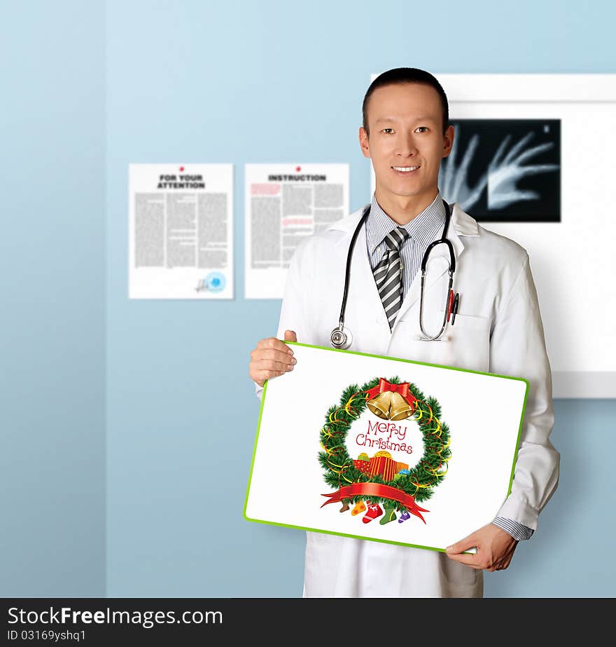 Doctor with empty board