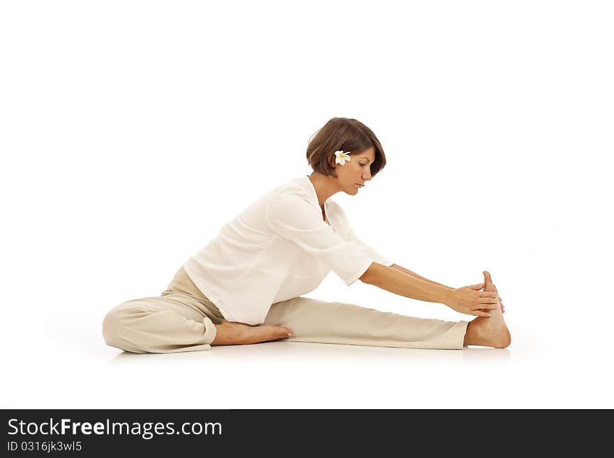 Young woman doing yoga