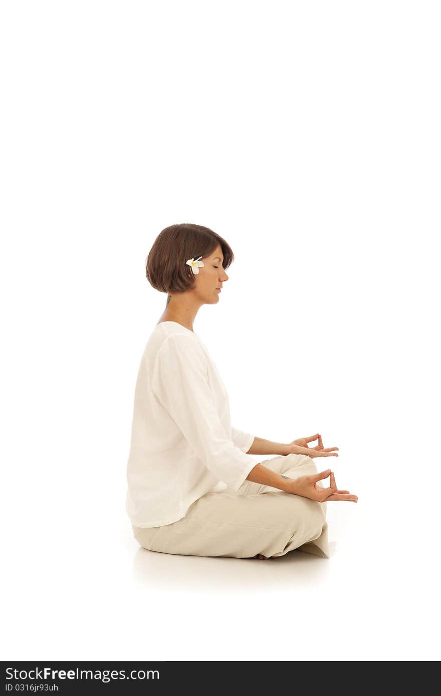 Young woman doing yoga