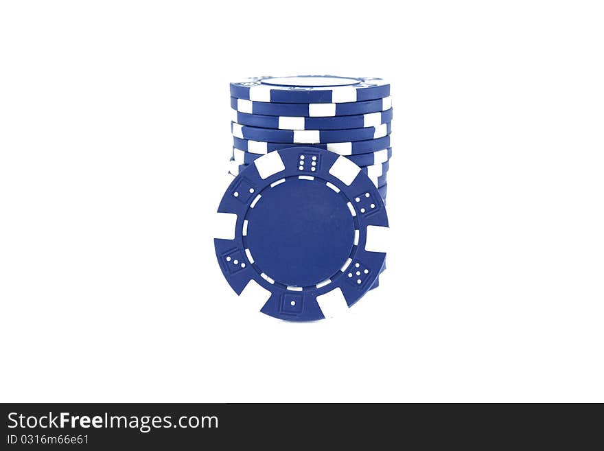 Blue Poker Chips