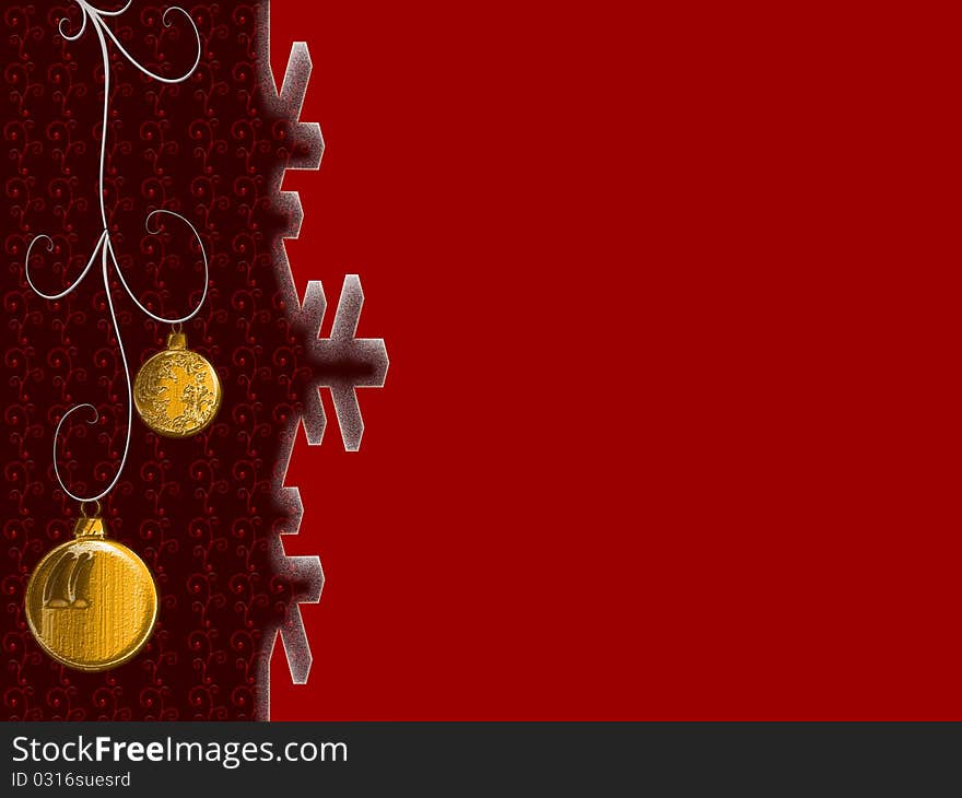 Red with golden cristmas abstract background. Red with golden cristmas abstract background