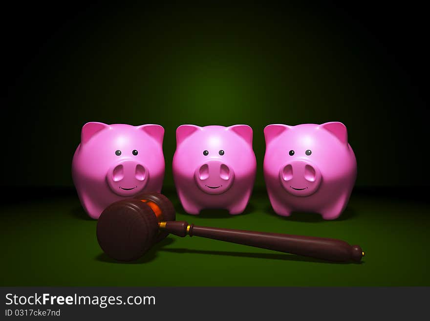 Three piggy banks for choice