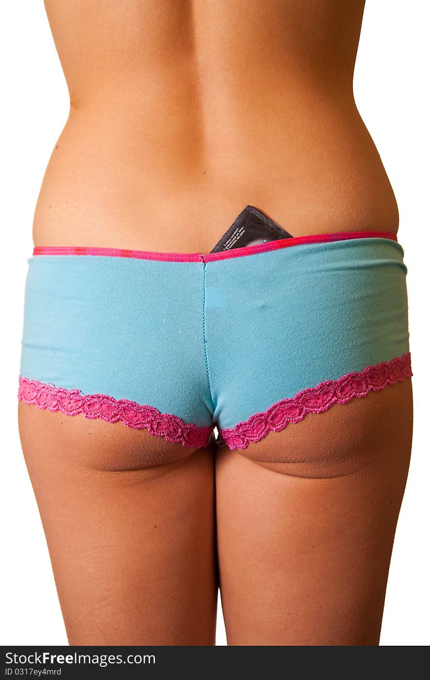 Woman panties with condom