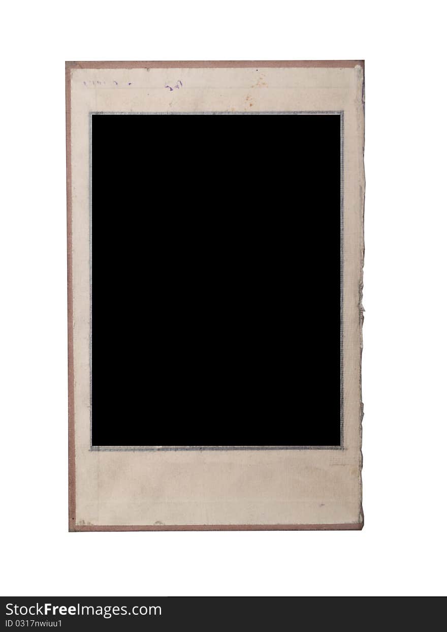 Vintage photo frame isolated on white