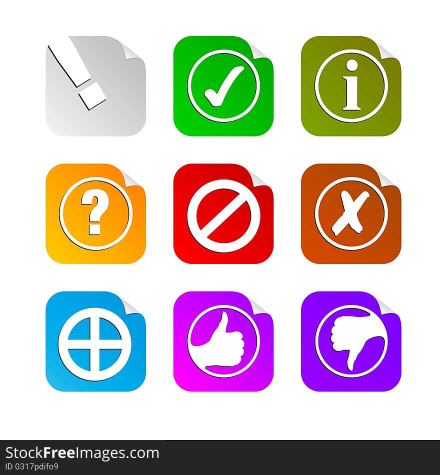 Sign Symbols,square Stickers