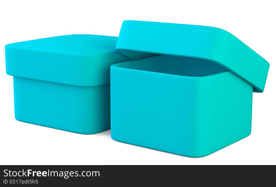 Blue blank boxes