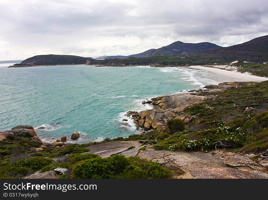 Norman Bay in Wilsons Promontory national park, in australia