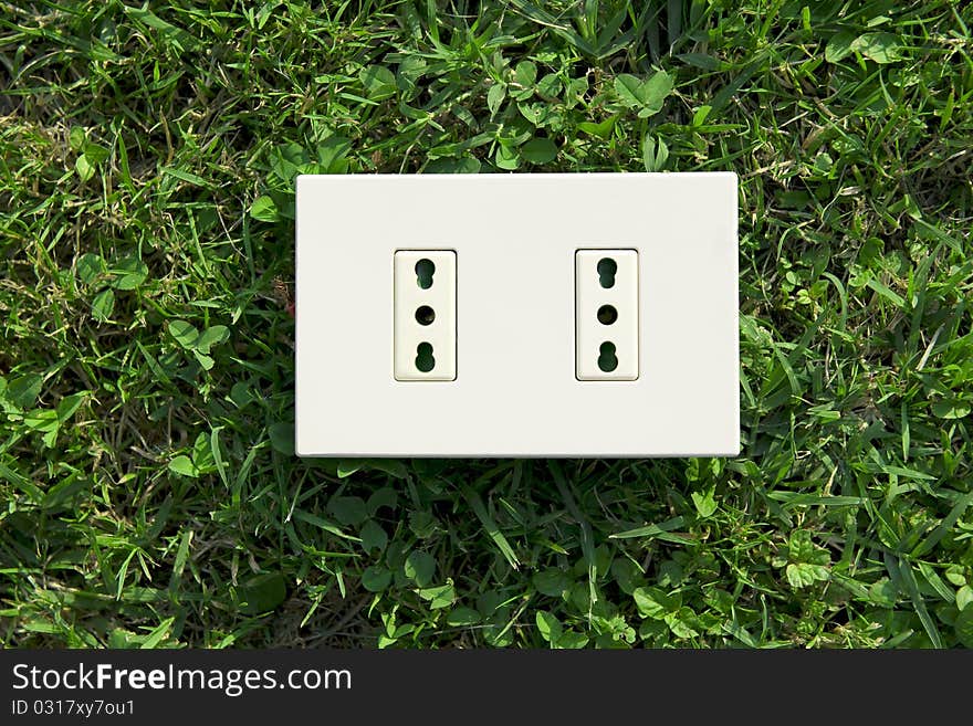 Electrical Outlet On The Grass