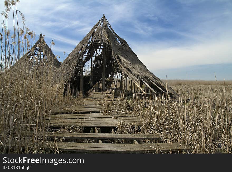 Ruins Of A Celtic Village At Comana