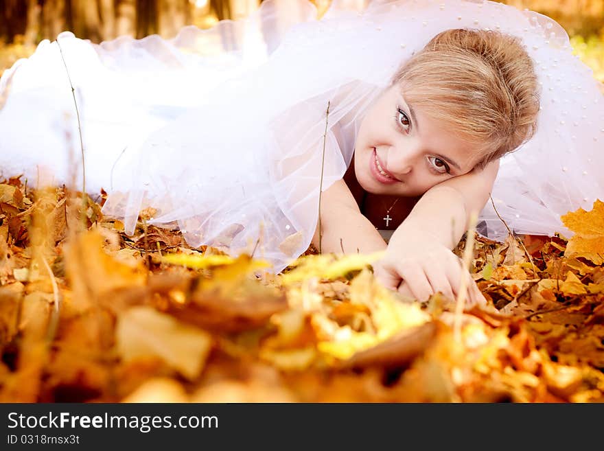 Beautiful bride in her wedding day