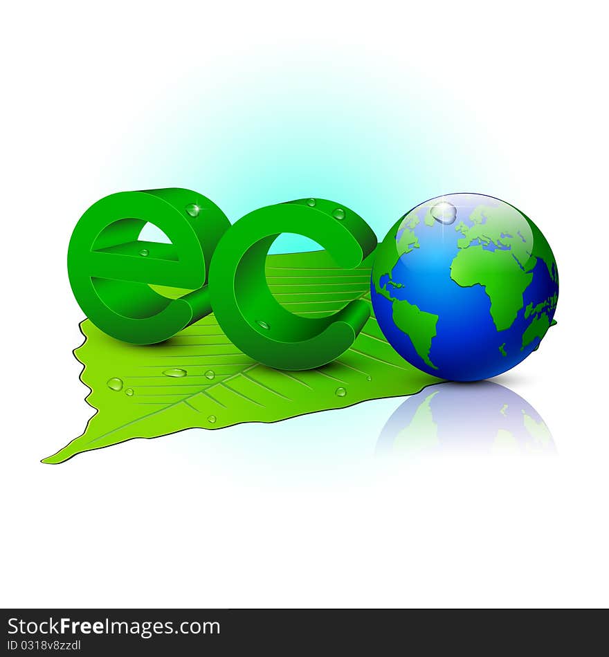 Abstract eco background. Vector illustration.