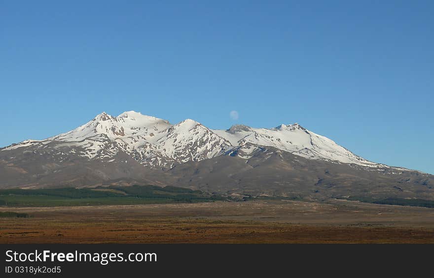 Mount Ruapehu on the North Island of New Zealand