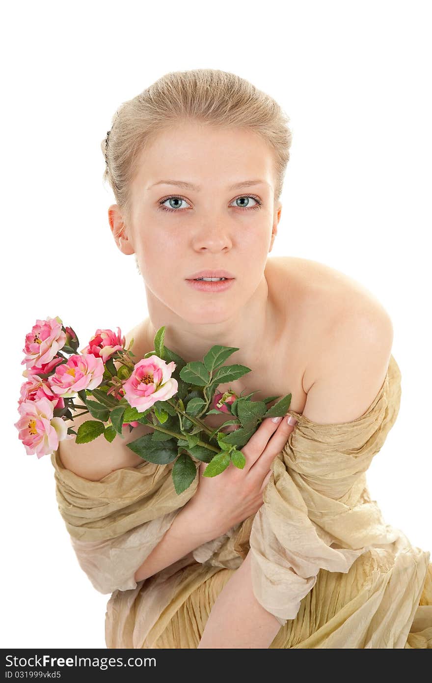 Portrait Of A Girl With A Flower