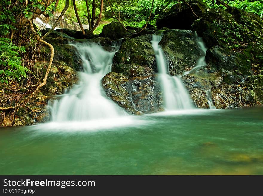 Beautiful Sarika waterfall in Thailand. Beautiful Sarika waterfall in Thailand