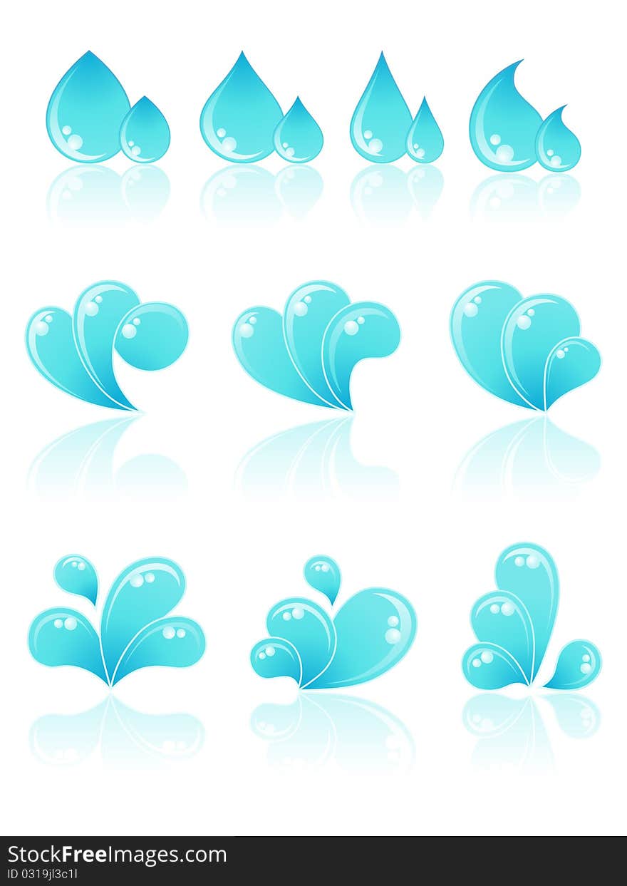 The set of water icons.