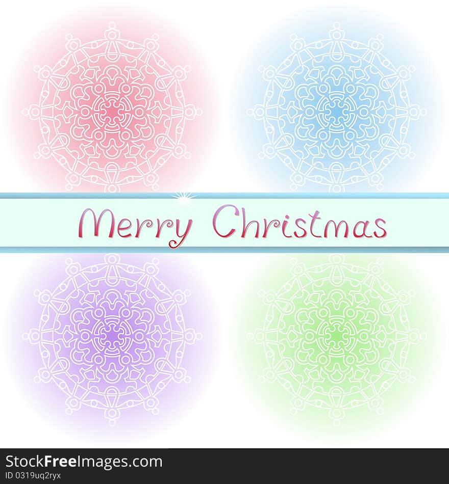 Light background with snowflakes for design work