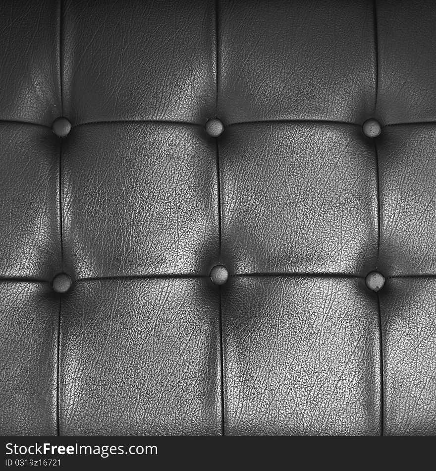 Black leather finished furniture