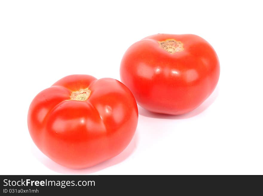 Photo of Tomatoes on white background,