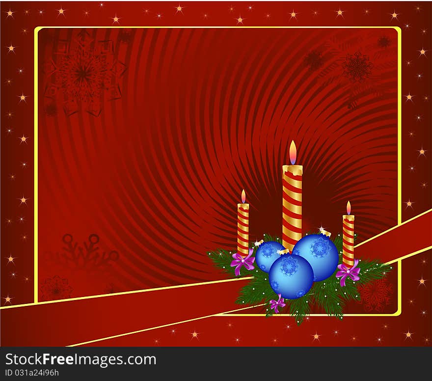 Illustration of the new year background with decorations