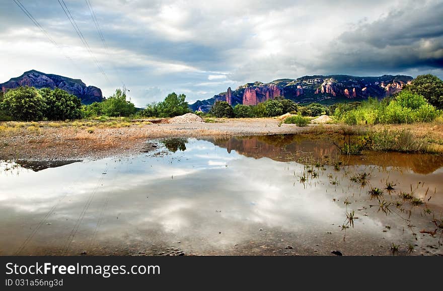 Generic landscape with reflection in water