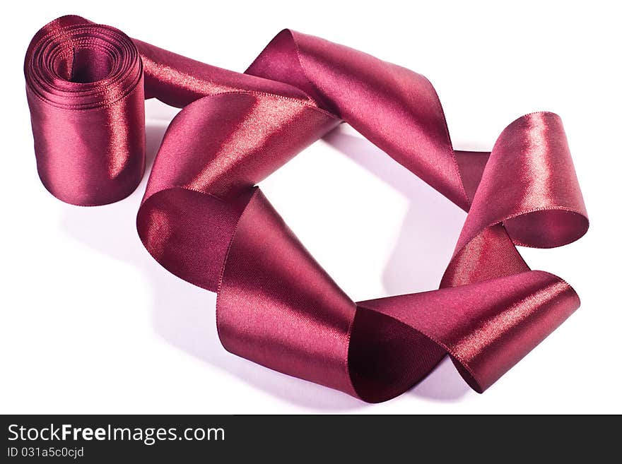 Burgundy Satin Ribbon In A Roll