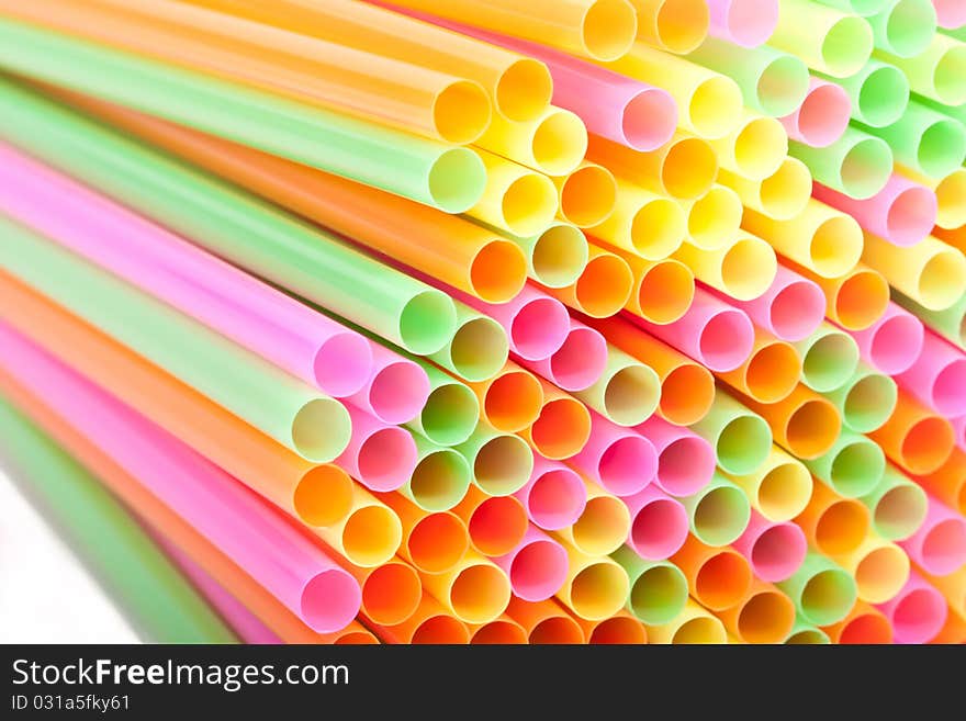 Macro of cocktail straws