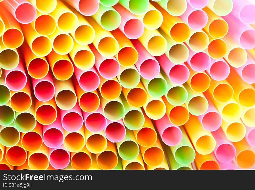 Macro of cocktail straws