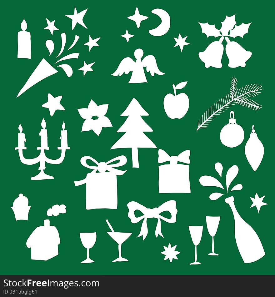 Vector illusrtation of Christmas Design Elements