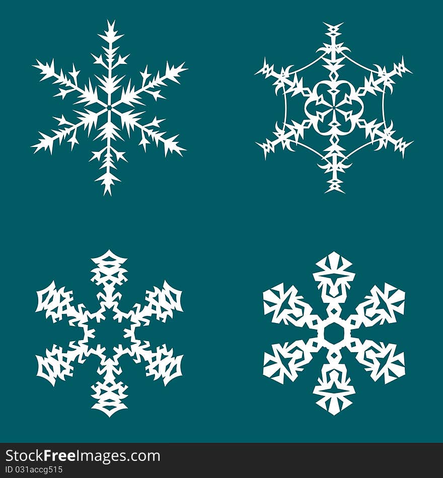 Vector illustration of Snowflakes Background