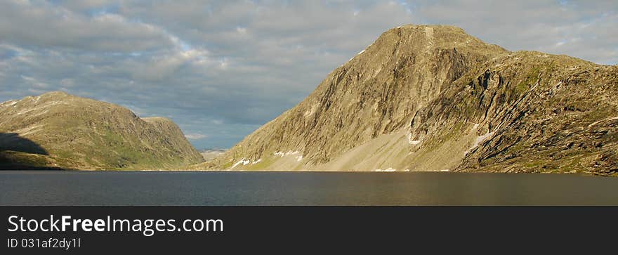 Mountain lake - Djupvatnet lake, More og Romsdal, Norway, 1030 meters above sea level