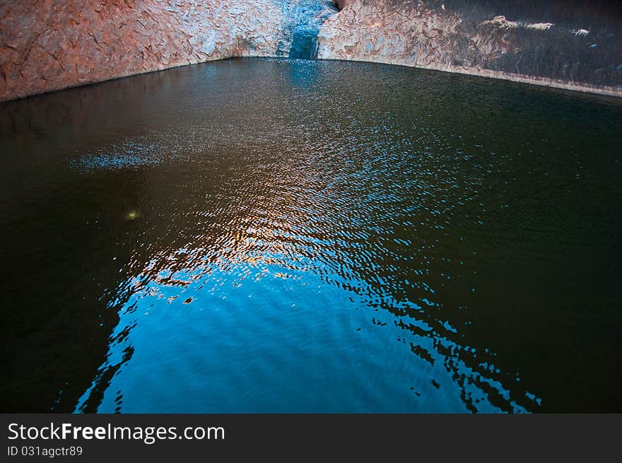 Small lake in the australian red center, outback