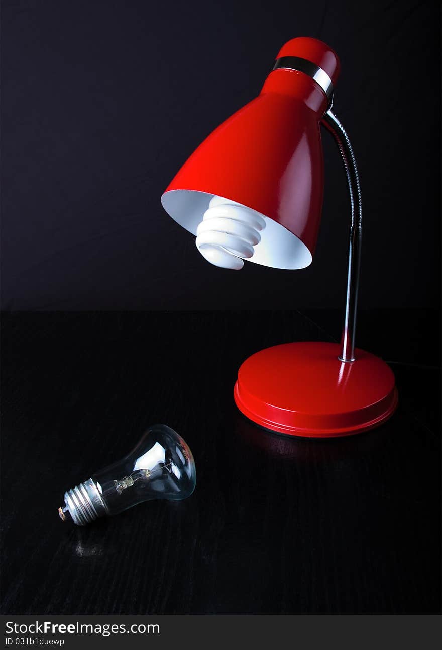 Red light bulb