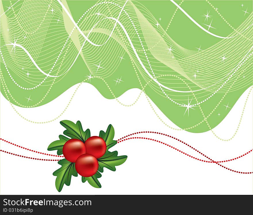 Christmas Background with the Christmas Decoration