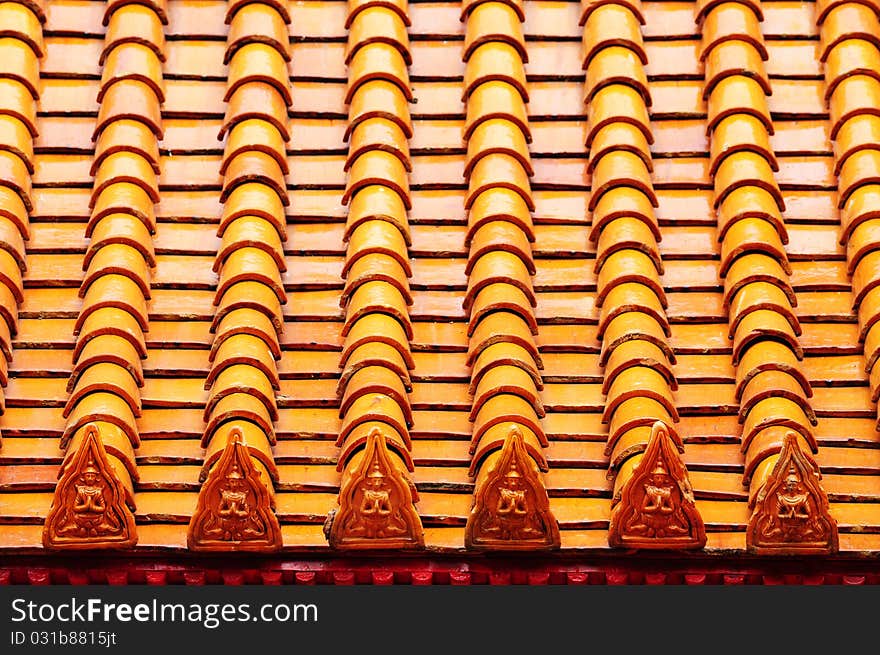 Thai temple roof at Wat Benchamabophit in Bangkok, Thailand. Thai temple roof at Wat Benchamabophit in Bangkok, Thailand