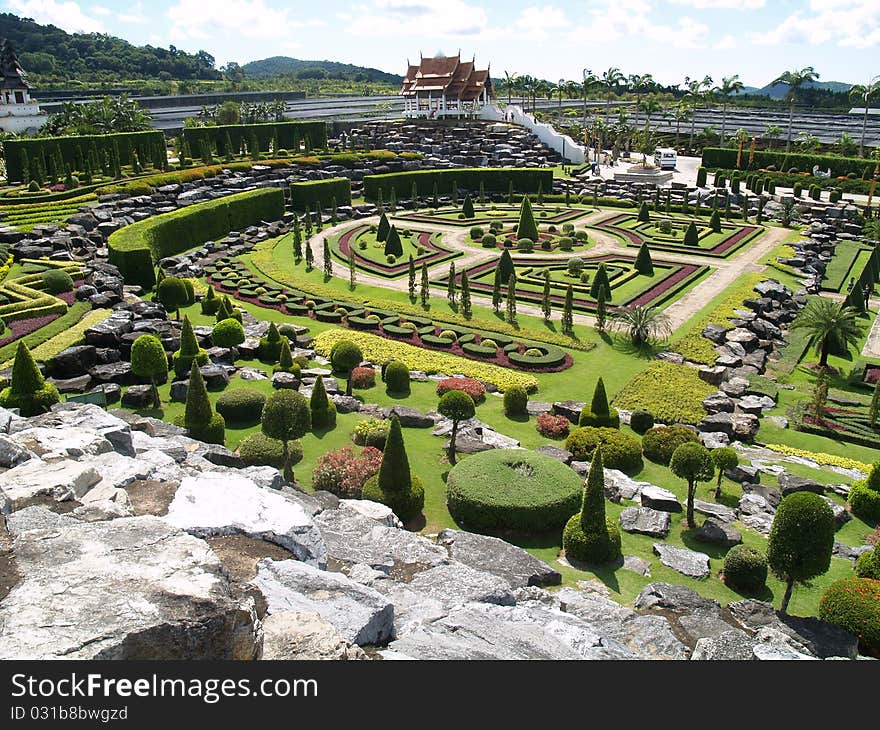 The Nong Nooch garden in Thailand. The Nong Nooch garden in Thailand