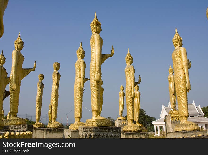 Many statues of Buddha in Hua Hin, Thailand