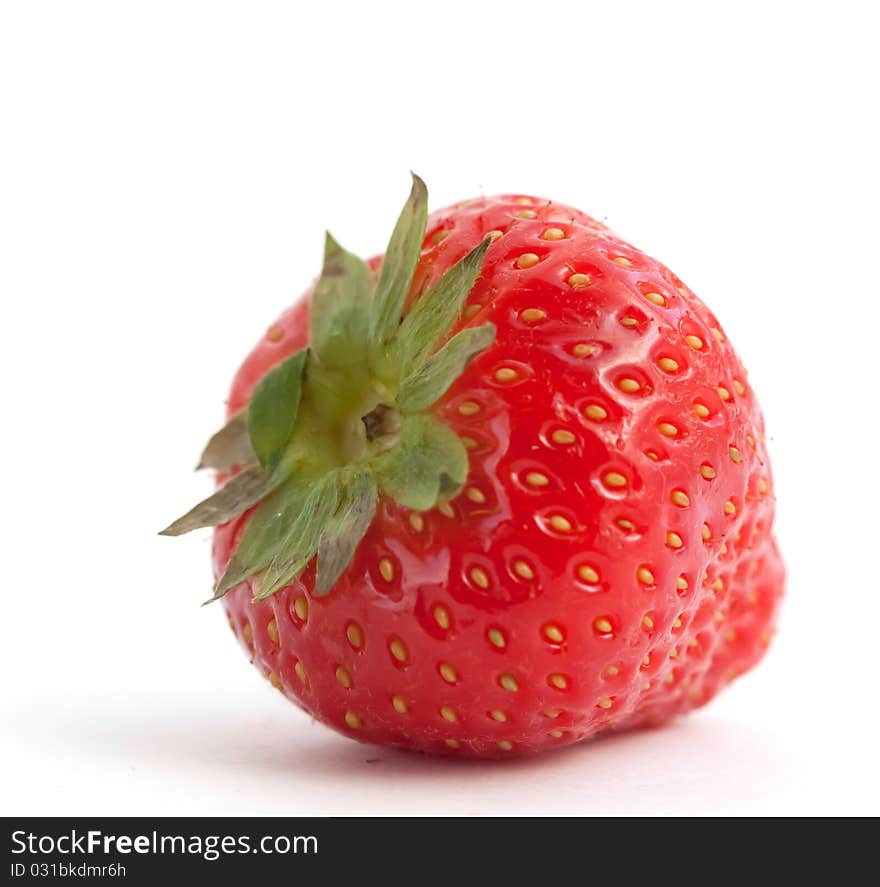 Beautyful strawberry lying on white background